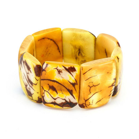 Sustainable Yellow Tagua Nut Bracelet