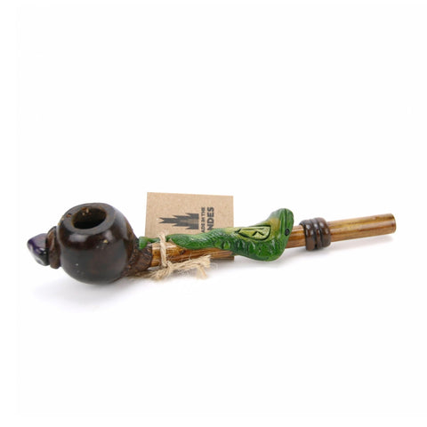 Smoking Pipe w/ Bamboo Stem - Cobra Design