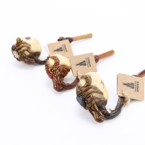 Smoking Pipe w/ Tagua Nut Bowl - Scorpion Design