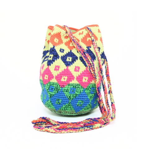 Women’s Tote Bag  Multicolor Rhombus & Squares Design