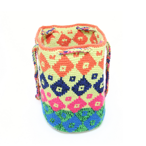 Women’s Tote Bag  Multicolor Rhombus & Squares Design