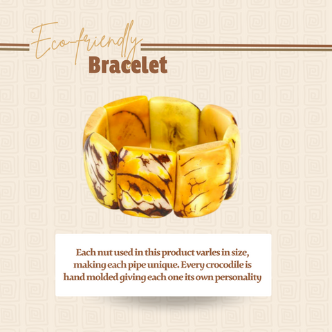 Sustainable Yellow Tagua Nut Bracelet