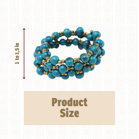 Sustainable Blue  Acai Bead Bracelet Handmade by Artisans