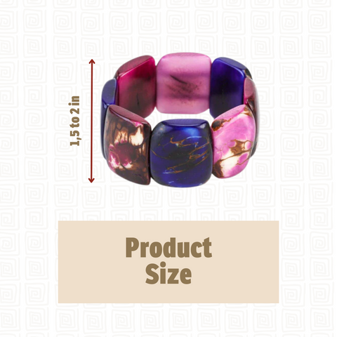 Purple Tagua Bead Bracelet