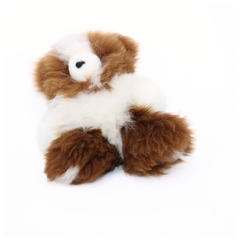 Alpaca Stuffed Bear (Brown Face & White Body)