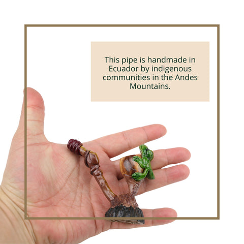 Smoking Pipe w/ Andean Walnut Base - Frog Design