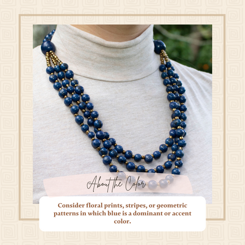 Deep Blue Acai Beads Necklace