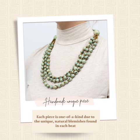 Mint Green Acai Beads Necklace