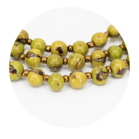Lime Green Acai Bead Necklace