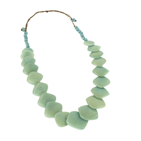 Green Rhombus Tagua Necklace