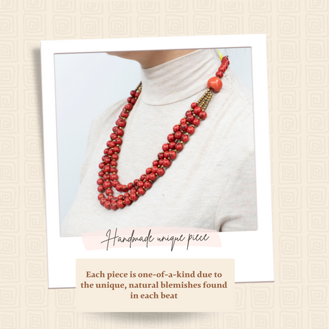 Red Acai Bead Necklace