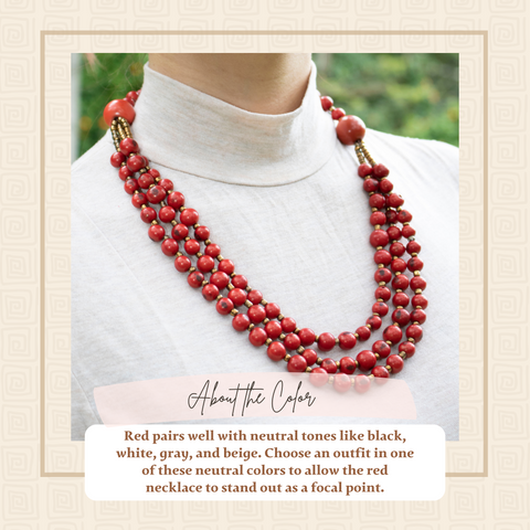 Red Acai Bead Necklace