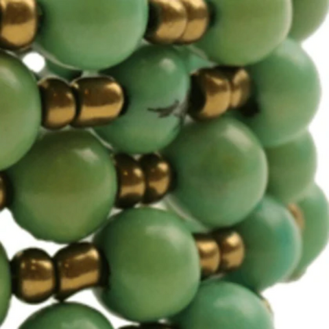 Sustainable Chic: Acai Bead Bracelet in Eye-Catching Lime Green