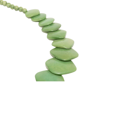 Boho Chic: Vibrant Green Bib Necklace