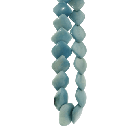 Light Blue Rhombus Tagua Necklace