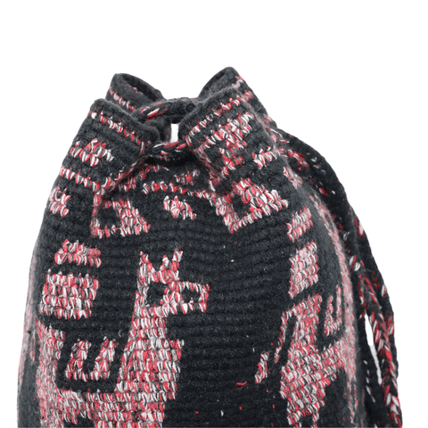 Women’s Tote Bag with Black and Red Alpaca Design