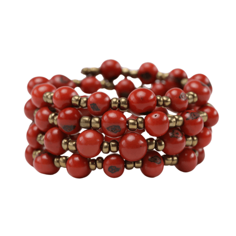 Orange Acai Beads Bracelet: Handmade with Vibrant and Sustainable Materials