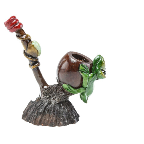 Smoking Pipe w/ Andean Walnut Base - Frog Design